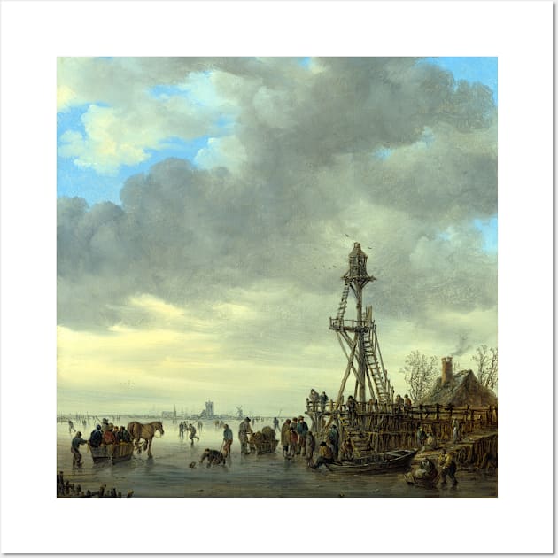 Jan van Goyen Ice Scene near a Wooden Observation Tower Wall Art by pdpress